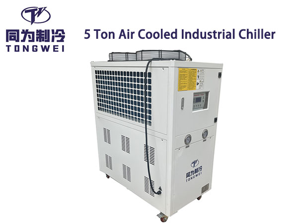 5 Ton 5HP Air Cooled Industrial Chiller For Plastic Processing Cooling